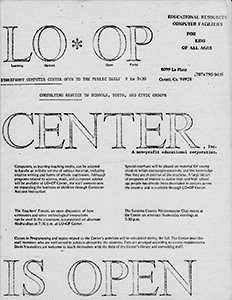 LO*OP Center is Open flyer